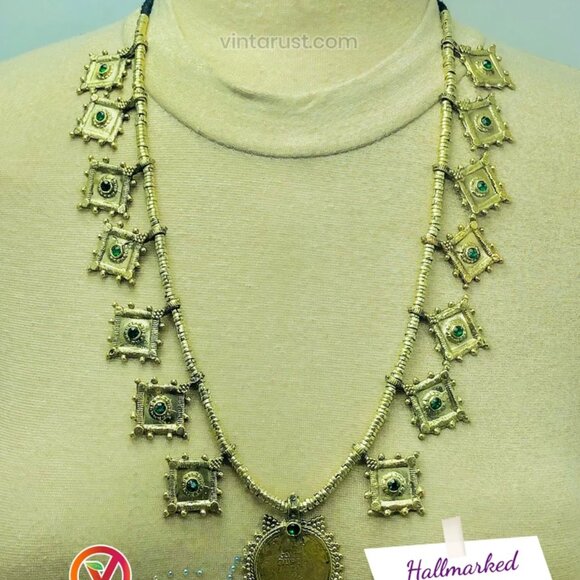 Vintage Tribal Coin Pendant Necklace, Tribal Bohemian Jewelry - Picture 2 of 5